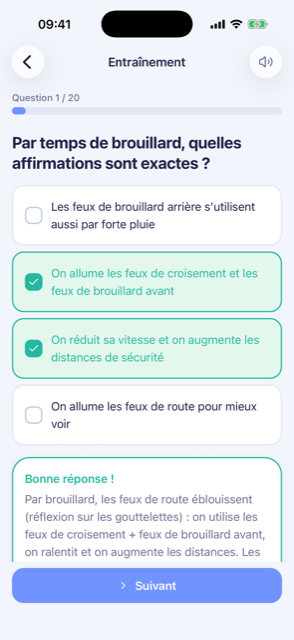 Question corrigée dans Code Express